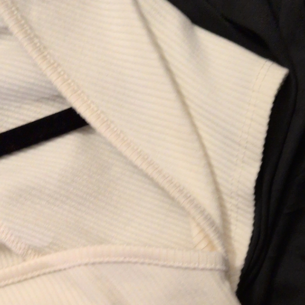 Lulu's Ivory Ribbed Short Sleeve Top - Picture 5 of 8